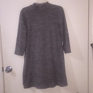 3/4 sleeved mock turtleneck dress